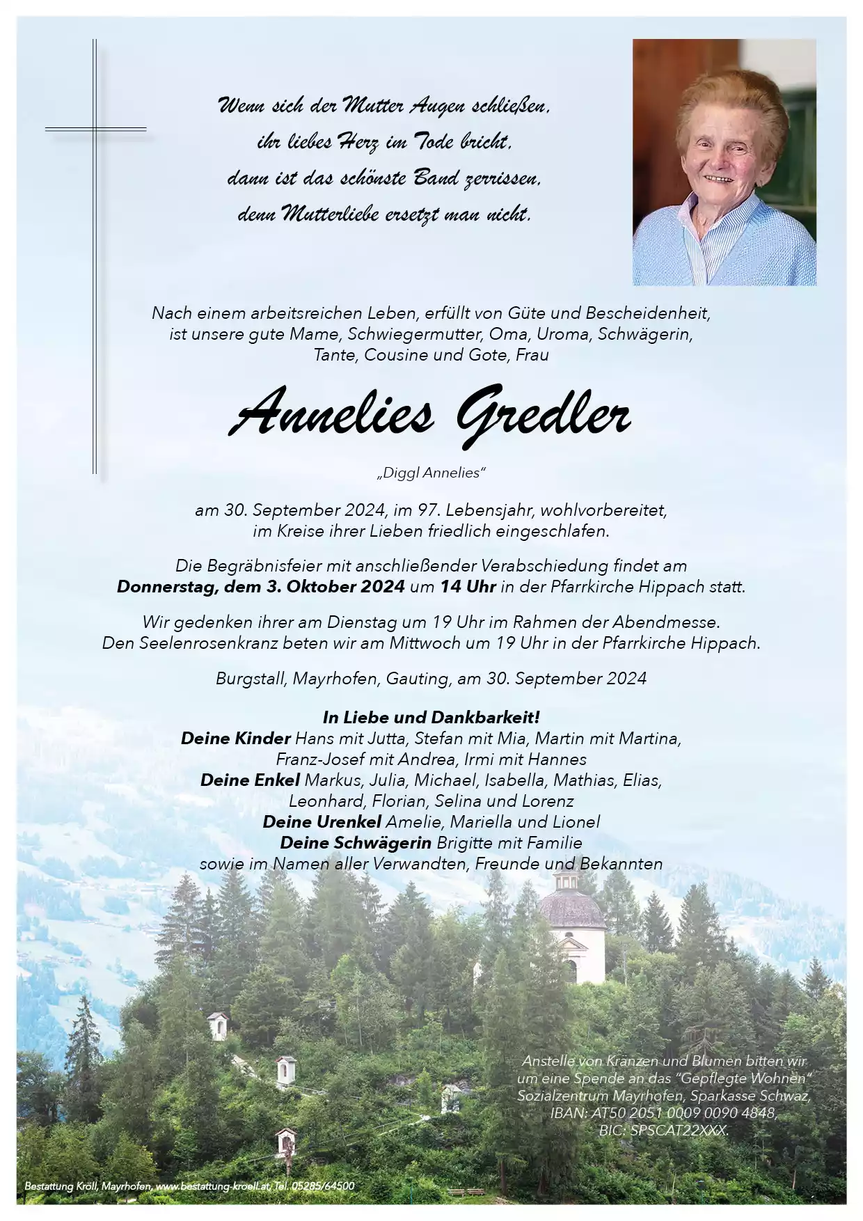 Parte von Annelies Gredler